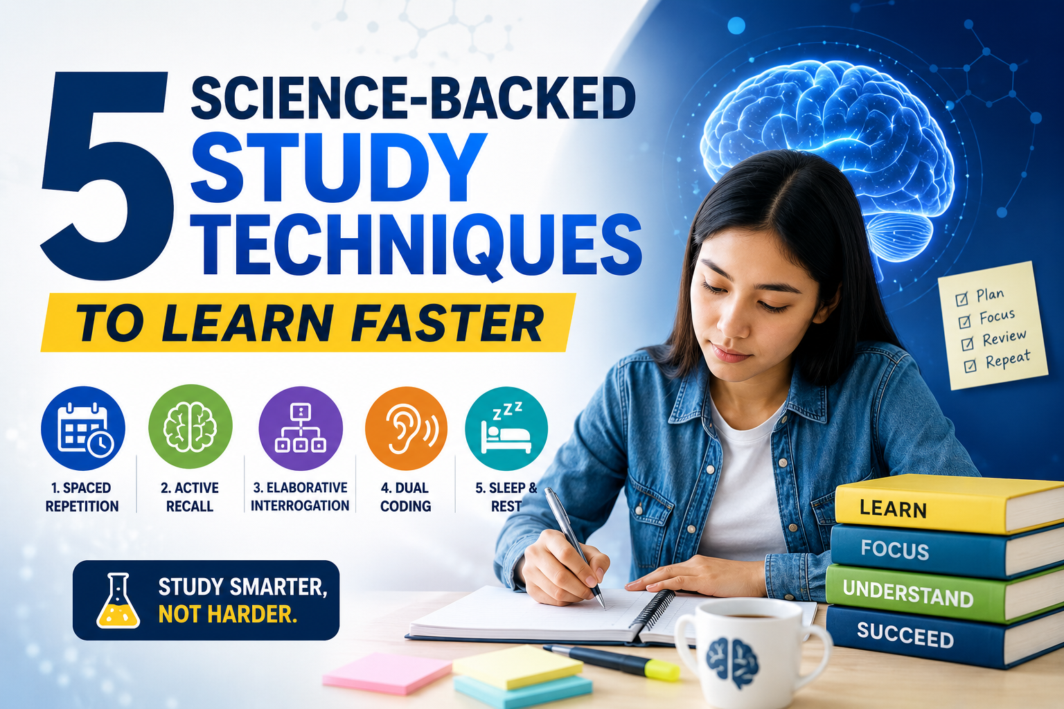 5 Science-Backed Study Techniques to Learn Faster